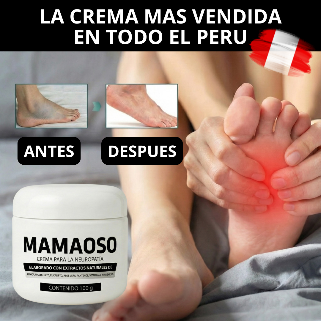 MAMAOSO - Crema de magnesio para el alivio del dolor neuropático